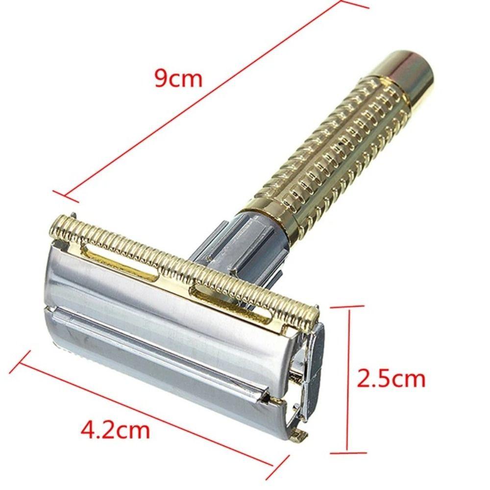 Double Edge Handle Razor Stainless Steel Facial Shave Exquisite Safety Razor Barber