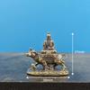 1Pcs Brass Laozi Riding An Ox Statue, Copper Laozi Leaving The Pass Figurine Car Ornament Sacrificial Fish Tank Decor