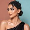 Sparkly Design Crystal Bridal Headband Double Layer Handmade Headpiece  For Bridesmaids