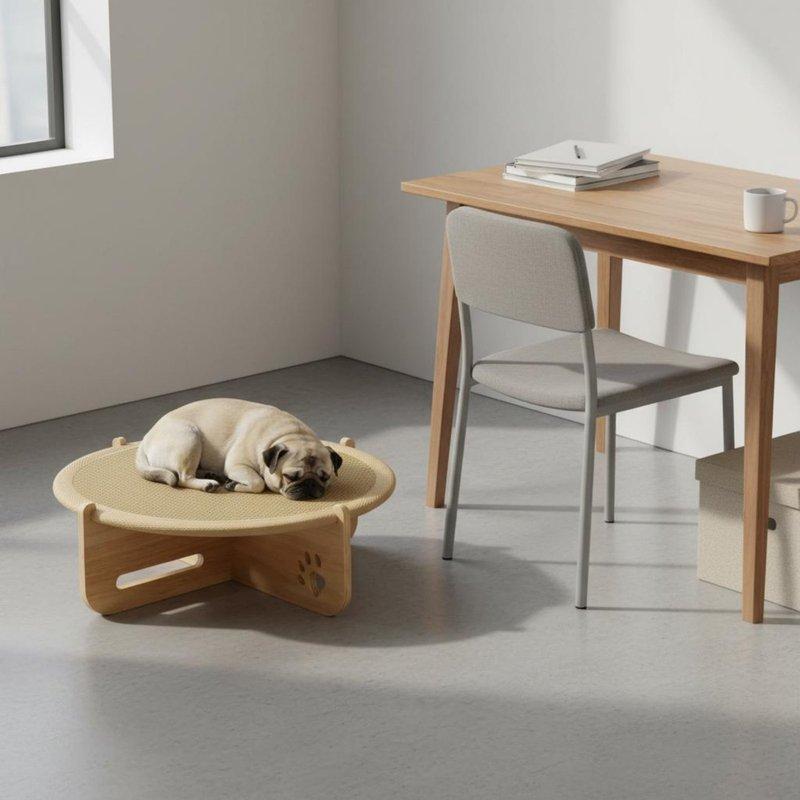 Feline Scratcher Bed Breathable Feline Hammock Bed Small Dog Sleeping Mat Scratch Resistant Wooden Frame for Summer