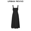 UR 2026 Summer Shirred Square Neck Dress