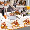 GREHUMOR Fall Thanksgiving Party Supplies Thanks Giving Tablecloth Plastic Turkey Thanksgiving Party Tablecloth Pumpkin Table Cover for Fall Thanks
