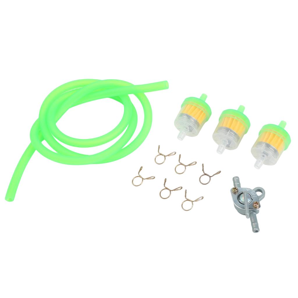 Motorcycle Fuel Cock Filter and Fuel Lines for Most ATVs Off Road Vehicles Karts and Scooters Made from ABS and Rubber