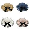 Wave Brim Sun Hat Made Of Straw With Breathable Design For Women Outdoor Activities