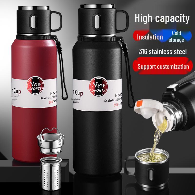 Premium 316 Stainless Steel Insulated Travel Tea Cup with Large Capacity and Water Separation