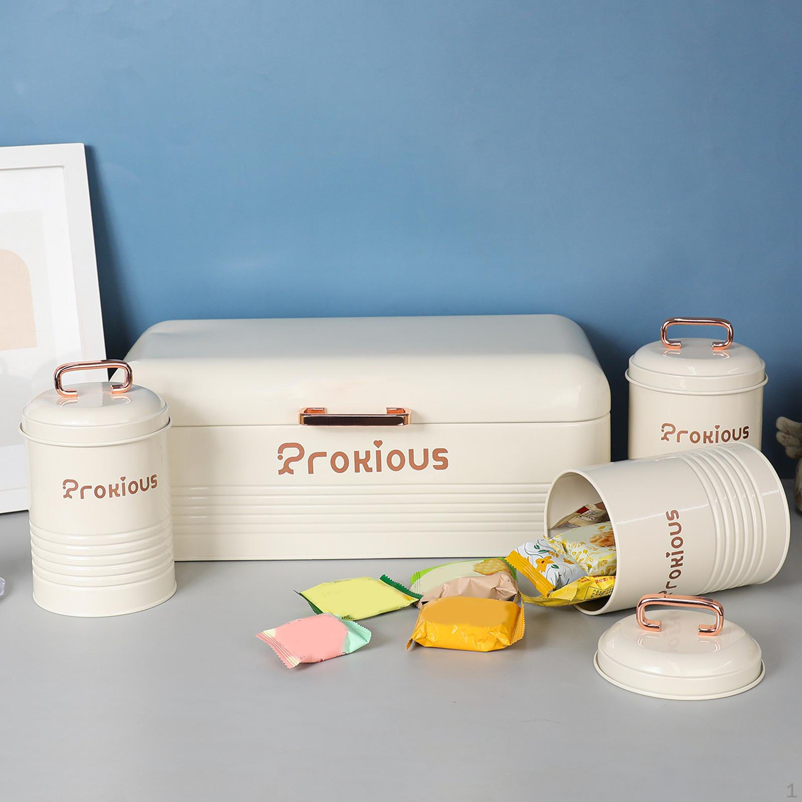 

Набор кухонных контейнеров для хлеба на столешницу Практичная кухонная утварь Контейнер для хранения продуктов белый