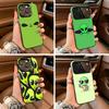 Cute Cartoon Alien For iPhone 17 16 15 14 13 12 11 Pro Max XS 17 Air Silicone Colored Silver Bumper Cover