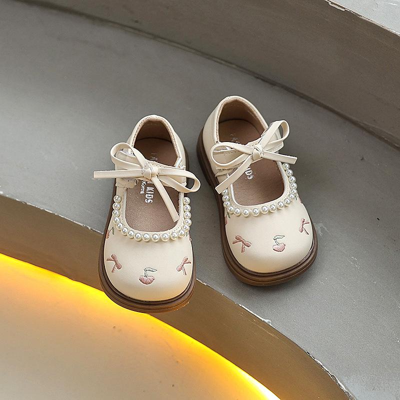 New Style Girls Single Shoes, Children s Shoes with Soft Soles 21 бежевый