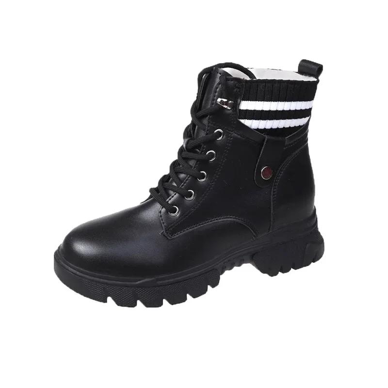 Fashion Snow Cotton Boots Women's 2025 New Casual Versatile Autumn and Winter Cotton Shoes Velvet Warm Thickened Short Boots