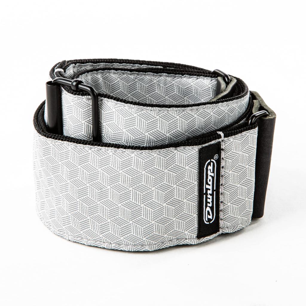JIM DUNLOP Jacquard Strap Cube Hatch Light Gray Jacquard Guitar Cube Gray D67-12 Strap,
