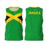 Regatas Gráficas da Bandeira da Jamaica Moda Simples Masculinas Femininas Camisetas com Estampa 3D de Basquete Camisetas Esportivas Regatas Sem Manga Soltas