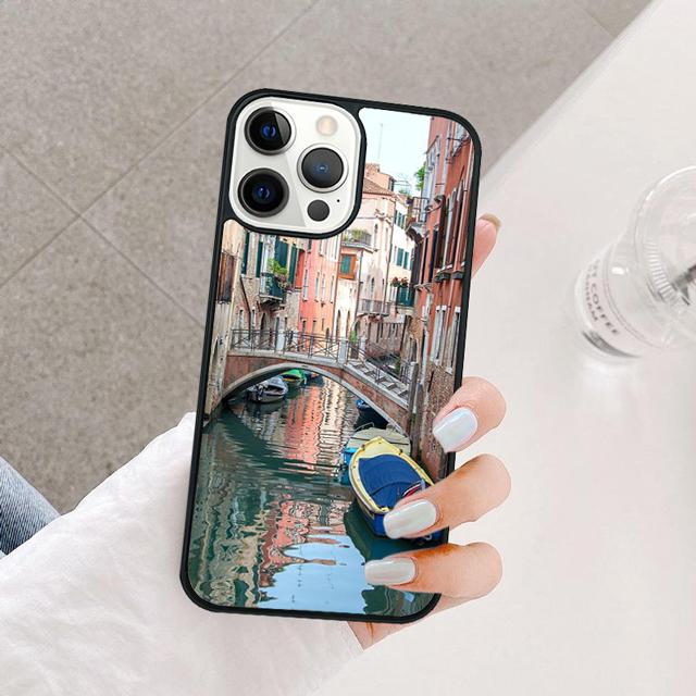 Water City Venice Italy Sunset Phone Case Cover For iPhone 17 Air 15 16 14 13 12 Pro Max 11 Pro Max Plus Coque