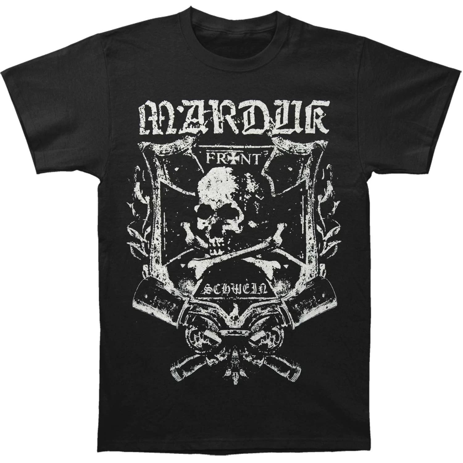 Men s Marduk Frontshwein Shield T-shirt Large Black XXL