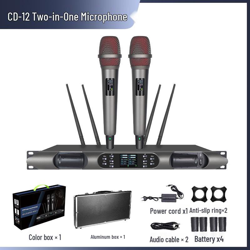 200m Range Professional True Diversity Wireless Microphones with Magnetic Charging and Disinfection for Conferencing & Performance