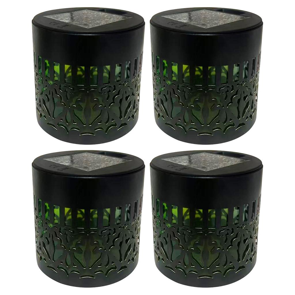 Outdoor Wall Lights Mandala Theme Waterproof Solar Wall Step Deck Lights for Garden Post Patio Backyard Decor