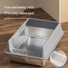 Extra Large Stainless Steel Anti-Splash Cat Litter Box: Easy-Clean, Semi-Enclosed, Deep Design
