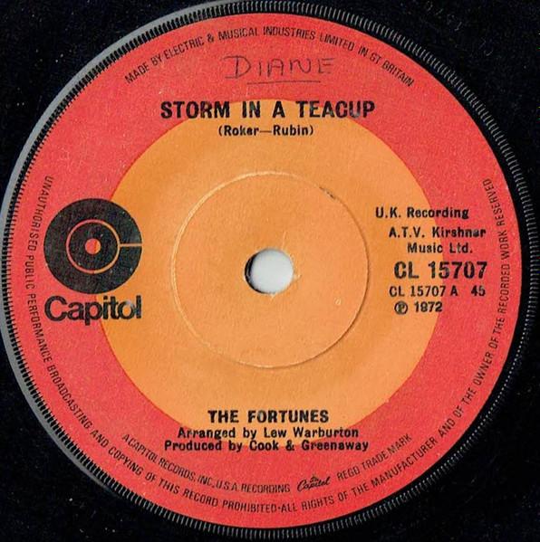 

7inch Record FORTUNES - Storm In A Teacup CL15707 Capitol Records 1972 UK Pop Used