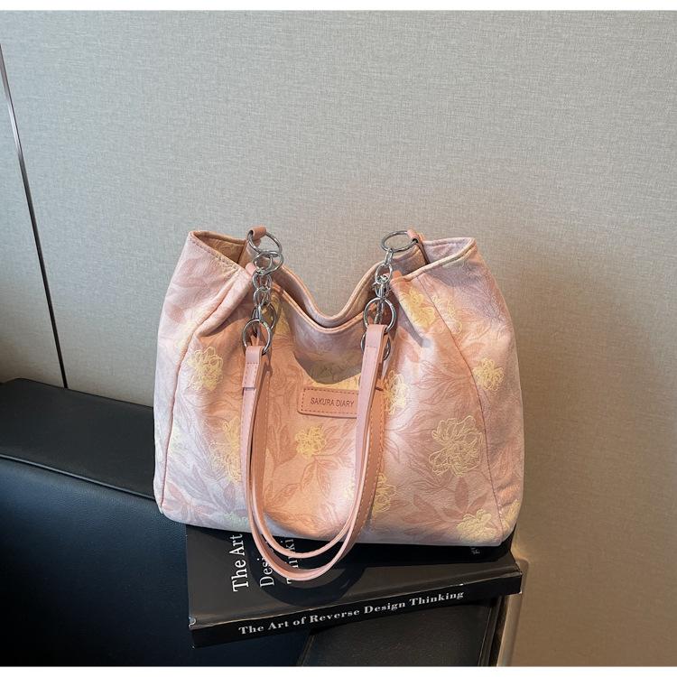 Fashion Printed Tote Bag Women's New Simple Large-capacity Shoulder Bag Versatile Casual Armpit Bag