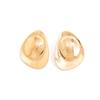 Fashion Liquid Metal Pleated Water Drop Stud Earrings, Exaggerated Wind Special-Shaped Geometric Large Glossy Earrings