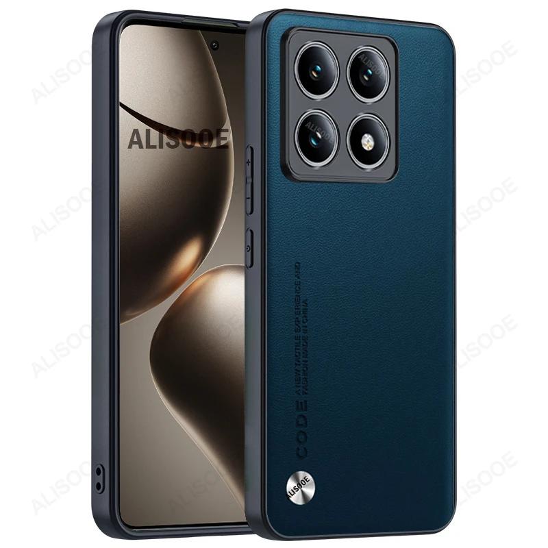 Shockproof Funda for Xiaomi 14T 15T Pro / Mi 15T 14T Pro Case Luxury Fiber Texture PU Leather Protection Cover Capa