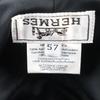 Excellent HERMES hat Hat with ribbon and logo lining black leather men 57 Used