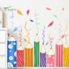 Naklejka ścienna do pokoju dziecięcego kolorowy nadruk ołówkiem samoprzylepna antypoślizgowa świetna lepkość wymienna naklejka ścienna do sypialni dla dzieci przedszkole