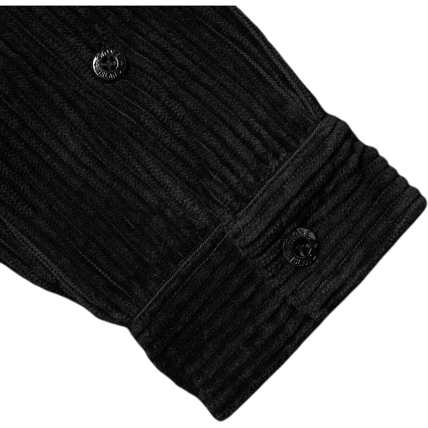 STONE ISLAND Autumn Corduroy Embroidered Pattern Work Jacket Men Jacket Black 731512111-V0029