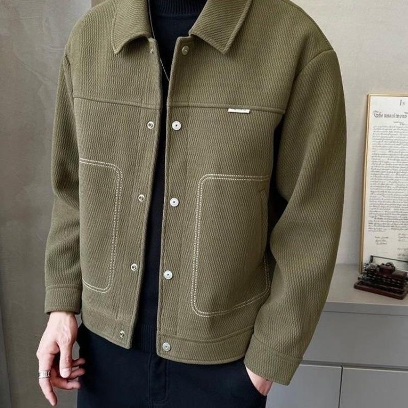 Lapel Jacket New Men's Autumn and Winter Coat Advanced Men's Casual Handsome Versatile Top