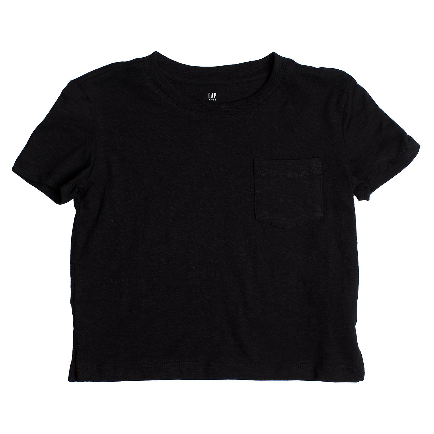 Camiseta Manga Corta de Algodón 601387 para Niño 8 AÑOS negro