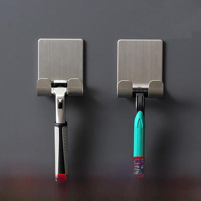 Stainless Steel Punch-Free Razor Storage Rack with Plug Hook