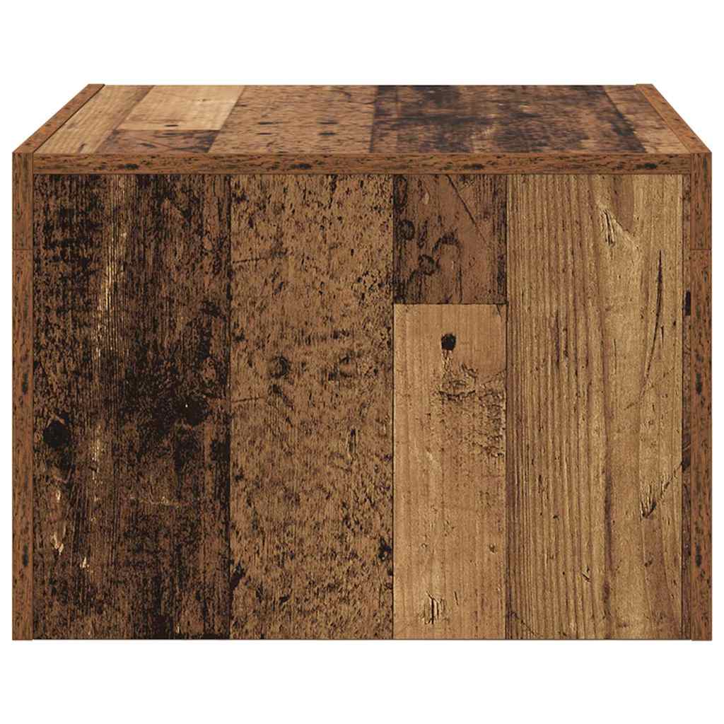 Coffee Table Reclaimed Wood 50 X 50 X 35 Cm Engineered Wood
