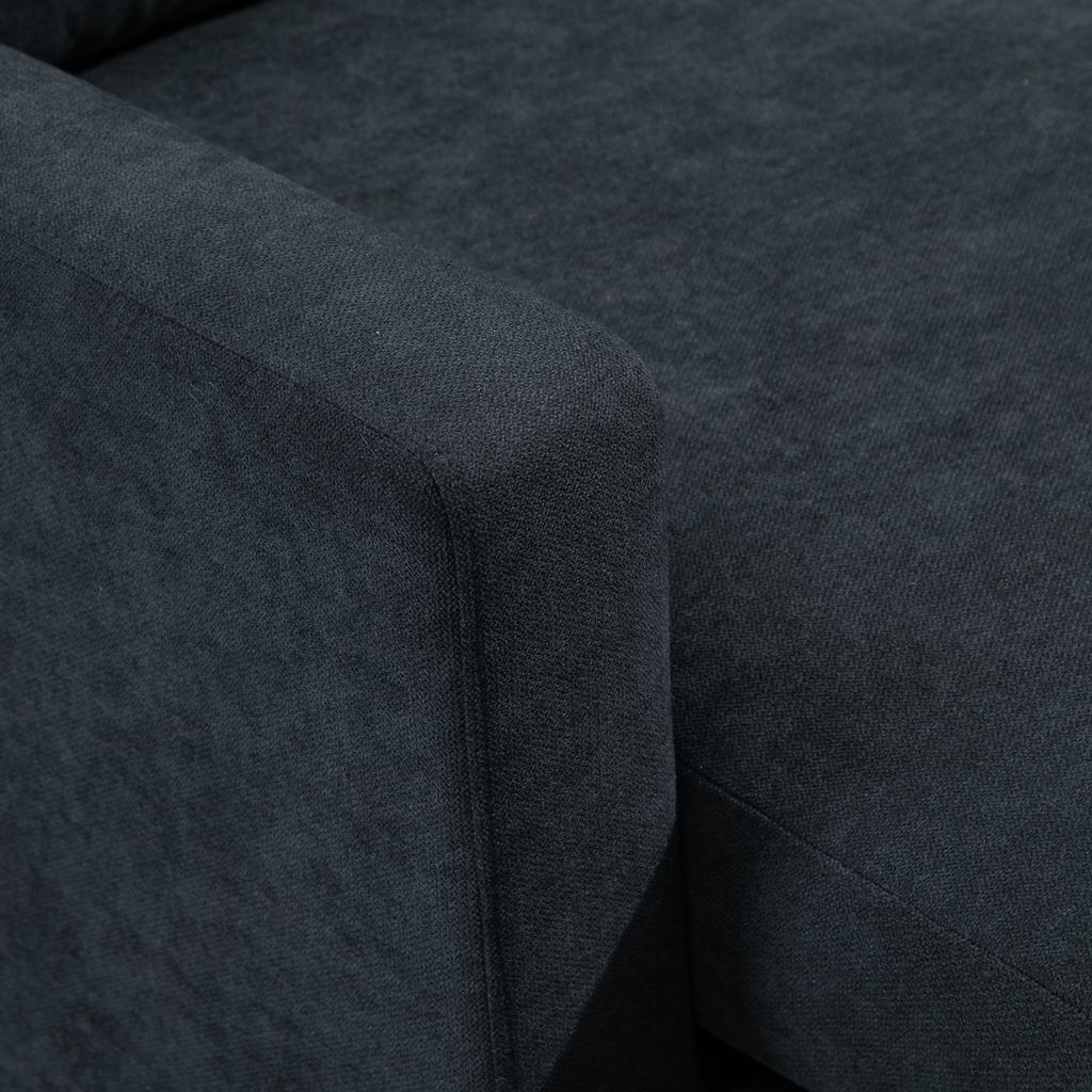 Corner Sofa, Sofa Set, with Reversible Chaise Longue, 197 X 139 X 91cm, Dark Grey