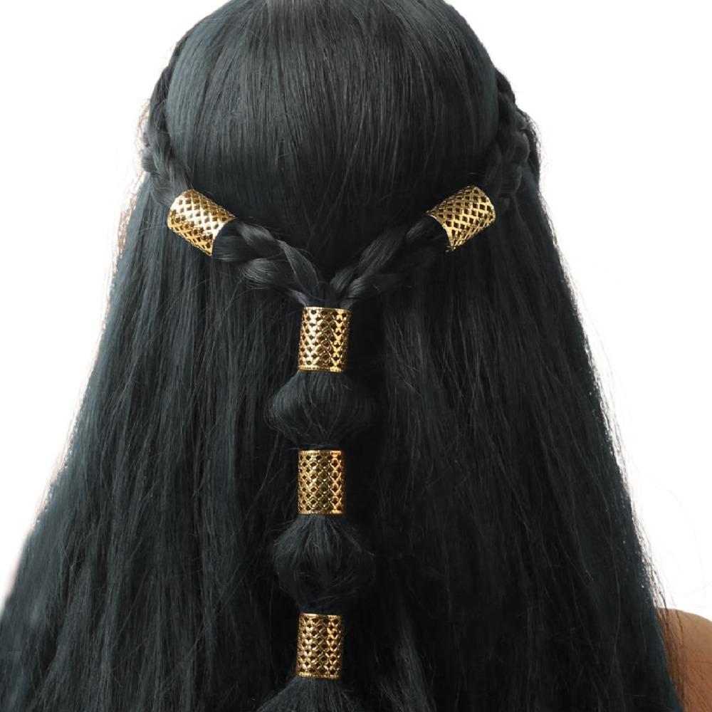 5pcs Dread Locks Dreadlocks Beads Hair Braiding Hair Braid Tubes Hollow Out Hair Ring Men