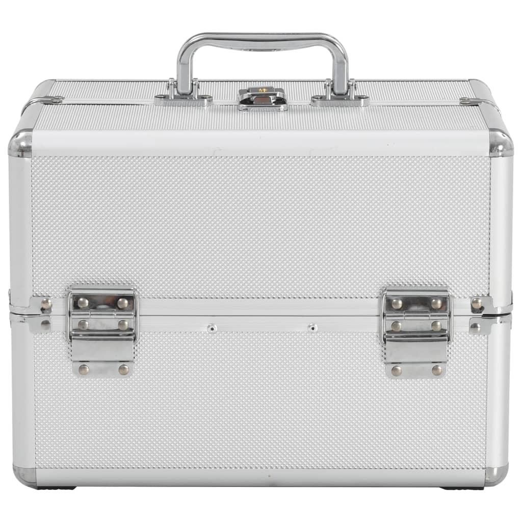 Cosmetic Case 22 x 30 x 21 cm Silver Aluminum