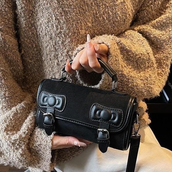 2025 New Women's College Style Shoulder Bag Fashion Bag Versatile Premium Portable Small Square Bag Crossbody Bag