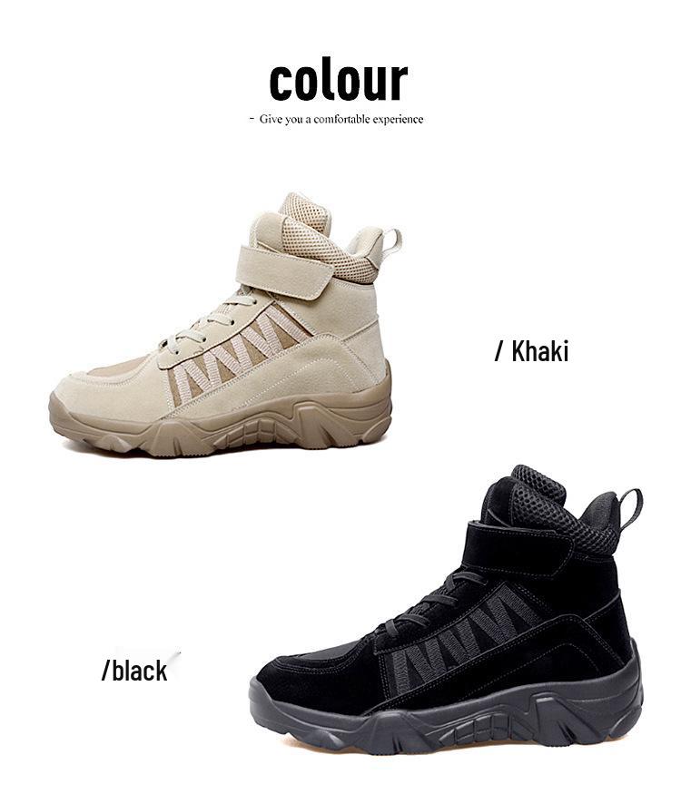 2025 Spring/Autumn Plus-Size High-Top Non-Slip Off-Road Desert Hiking Shoes