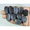 490Cts.Natural Black Tourmaline Oval Shape Cabochon Loose Gemstone 10Pcs Lot C-340