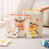 1/5/10Pcs Kindergarten Clothing Storage Bags with Slider Zipper, Writable Name Label and Cartoon Print, Reusable Organizer Pouches