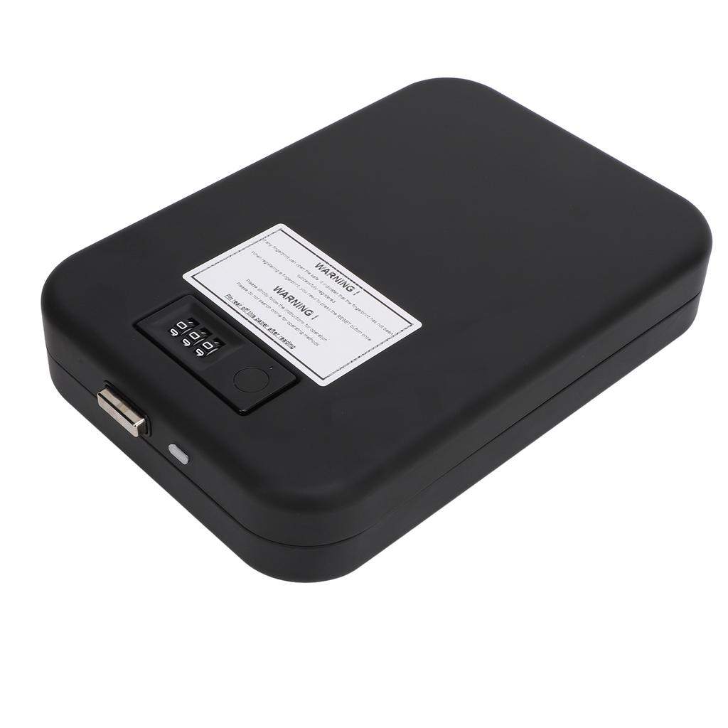 Portable Safe Box Steel Plate Fast Access Biometric Fingerprint Security Case with Combination Code