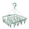 32 Clip Folding Clothes Hanger Children's and Adult Plastic Clothes Drying Hanger Home Windproof Sock Underwear Drying Hangers