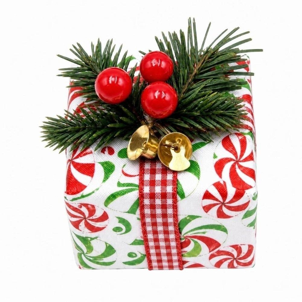 Mini Christmas Gift Box Ornament Artificial Hanging Gift Pendant Holiday Festive