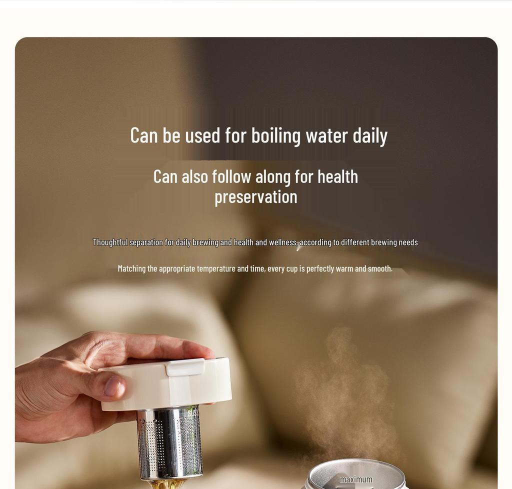 MoDong Pro Portable Mini Electric Kettle - Travel Water Boiler Cup with Constant Temperature Control.