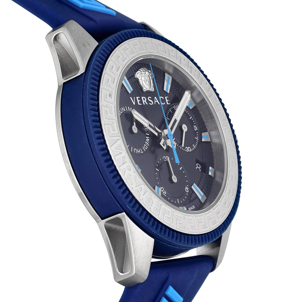 Watch GRECA ACTION CHRONO Blue Dial Stainless Steel Sapphire Glass Quartz 45MM Swiss Watch VE3J00122 [Versace] Men's [Item]