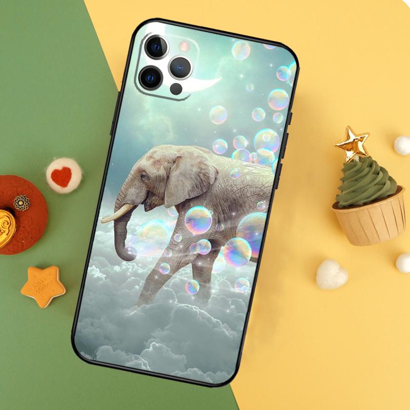 Elephants Colored Case For iPhone 13 12 Mini 11 14 16 15 Pro Max 7 8 Plus X XR XS Max Back Cover