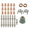 35-piece Set, IPT 60 And PT40 Plasma Cutting Torch Nozzle, Electrode Shield, And Holder, Plasma Cutting Torch, Plasma Cutting
