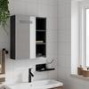 LED Lighted Mirror Cabinet Black 45 X 13 X 52 Cm