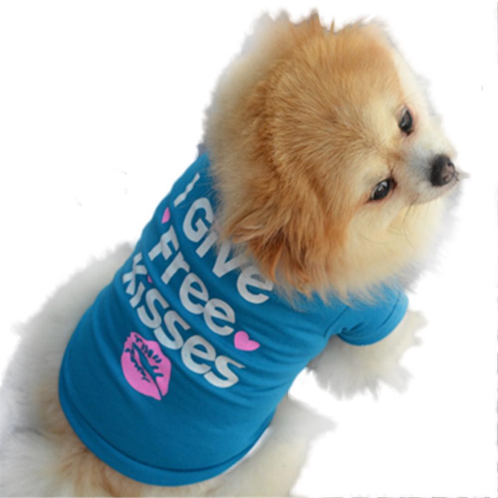Pet Puppy Summer Shirt Small Dog Cat Pet Clothes Vest T Shirt L