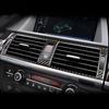 AAACH1 For BMW X5 X6 E70 E71 Accessories Car Interior Air Conditioning CD Console Panel Cover Decoration Trim Carbon Fiber Car Styling