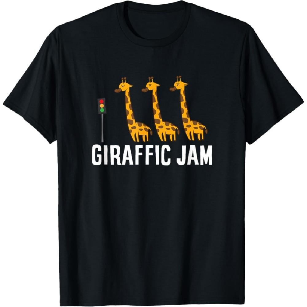 Funny Giraffic Jam Cute Giraffe Giraffe Pun Cute Giraffe T-Shirt XXXXXL чёрный