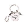 Stainless Steel 'Fishing Enthusiast - You're My Best Catch' Keychain Gift